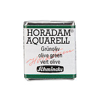Акварель Schmincke Horadam, полукювета, зеленый оливковый, olive green, №515