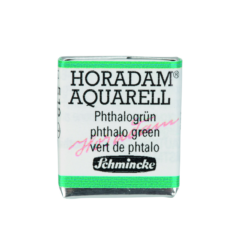 Акварель Schmincke Horadam, полукювета, зеленый ФЦ, phthalo green, №519