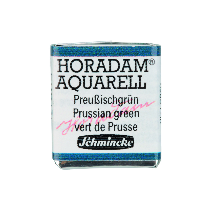 Акварель Schmincke Horadam, полукювета, зеленый прусский, Prussian green, №528