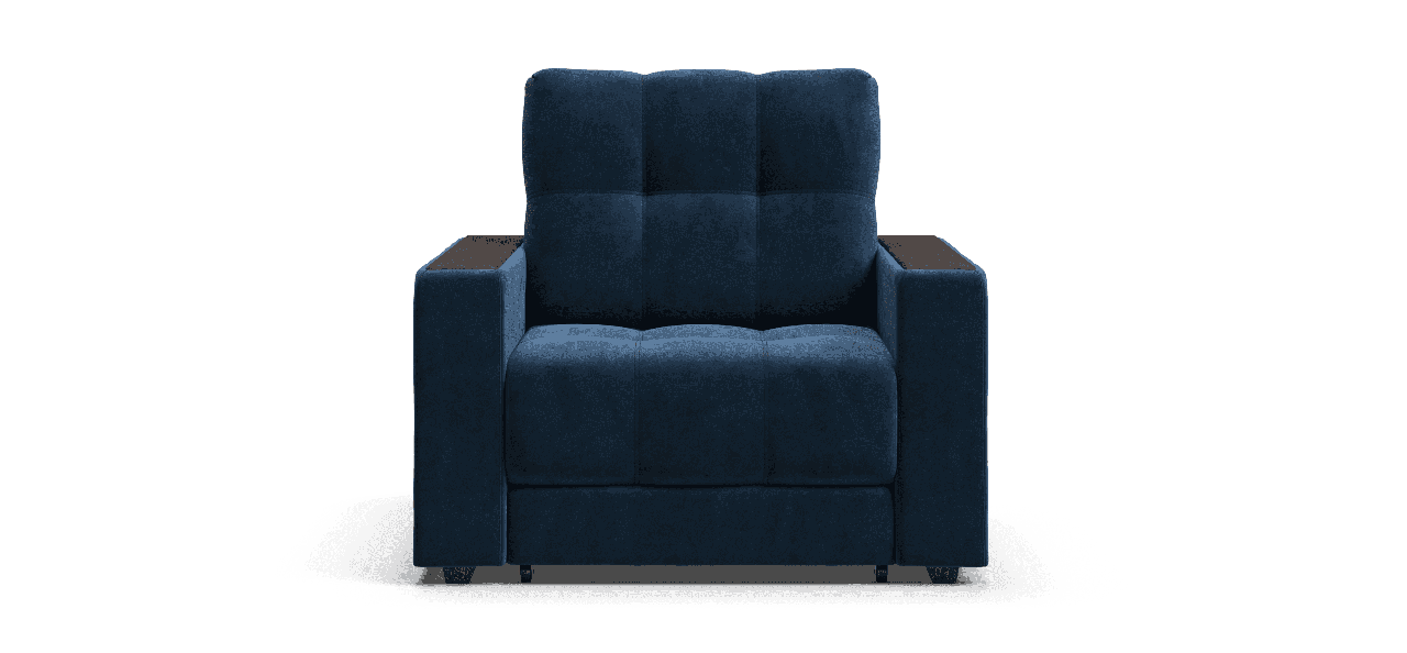 Кресло-кровать BOSS 2.0 велюр Monolit синий - фото 2 - id-p155303547