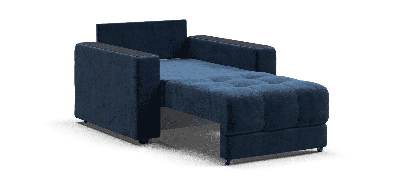 Кресло-кровать BOSS 2.0 велюр Monolit синий - фото 3 - id-p155303547