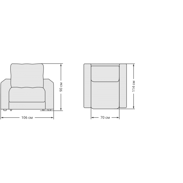 Кресло-кровать BOSS 2.0 велюр Monolit синий - фото 5 - id-p155303547