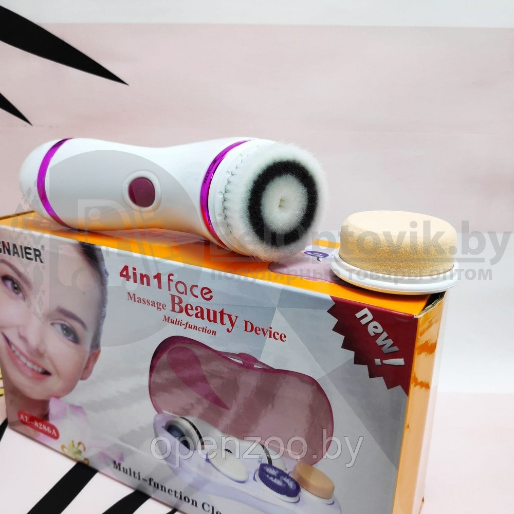 Мультифункциональный массажер уходовый для кожи лица 4 в 1 Мassager Beauty Device АЕ-8286А Розовый - фото 6 - id-p120893117