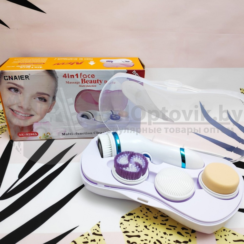 Мультифункциональный массажер уходовый для кожи лица 4 в 1 Мassager Beauty Device АЕ-8286А Розовый - фото 2 - id-p120900391