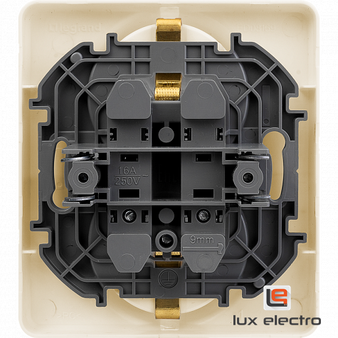Розетка 2 х 2К+З немецкий стандарт 16 А 250 В - Legrand INSPIRIA - слоновая кость - фото 4 - id-p155116550