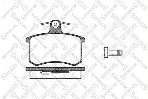 STELLOX  146 000-SX 135 00=FDB222 !колодки дисковые з.\ Audi 80/100/A4/A6/A8 <00, Fiat Croma 1.6-2.5