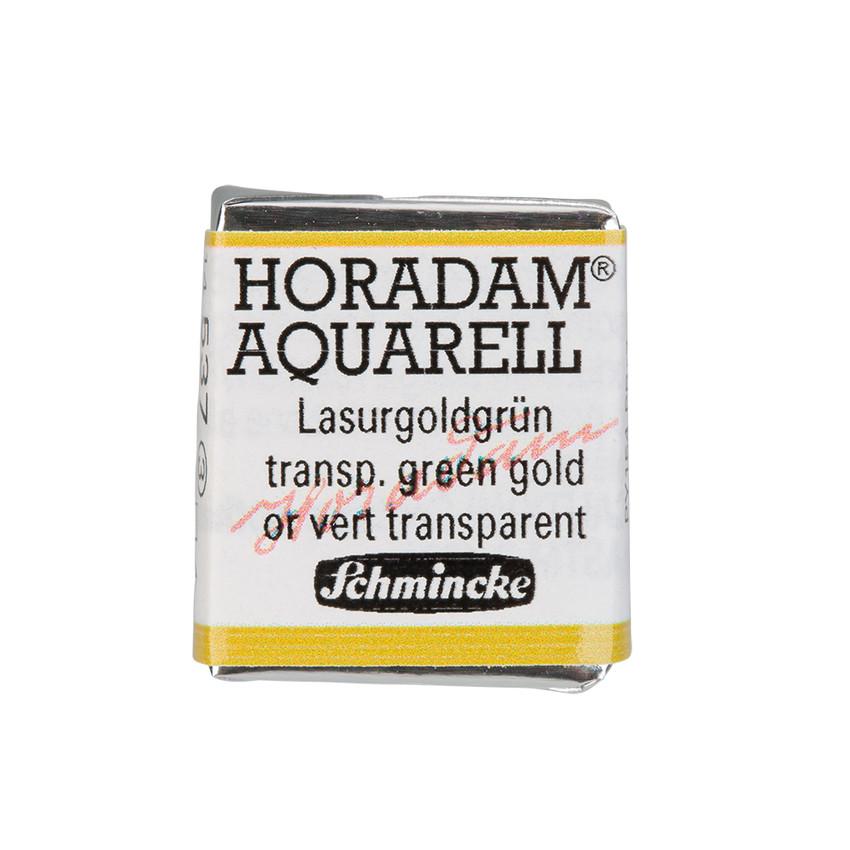 Акварель Schmincke Horadam, полукювета, золотисто-зеленый, transparent green gold, №537 - фото 1 - id-p155321216