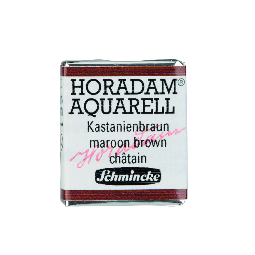 Акварель Schmincke Horadam, полукювета, бордово-коричневый, maroon brown, №651