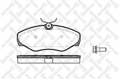 STELLOX  845 000B-SX колодки дисковые п.!\ Nissan Primastar, Opel Vivaro 01>, Renault Espace III 00