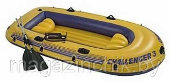 Лодка надувная трехместная INTEX 68370 «Challenger 3» + весла + насос Интекс купить в Минске - фото 1 - id-p730520
