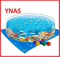 Детский каркасный бассейн Интекс Intex 58472 игровой центр Коралловый Риф Радуга для детей и малышей