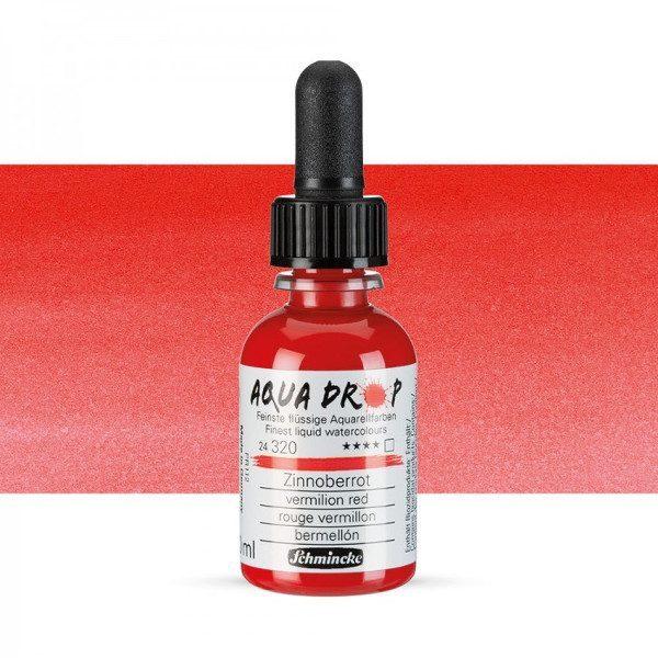 Жидкая акварельная краска Schmincke AQUA DROP, флакон 30 мл, киноварь красная, vermilion red, №320