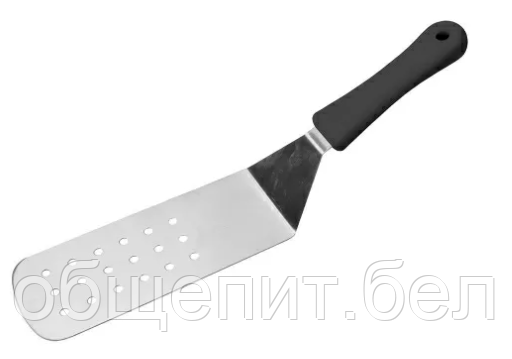 Лопатка перфорированная 20 см, черная пластиковая ручка, P.L. Proff Cuisine - фото 1 - id-p155381203