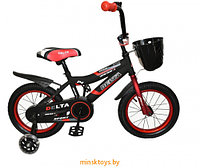 Велосипед двухколёсный - Delta Sport 14" (черный/красный)