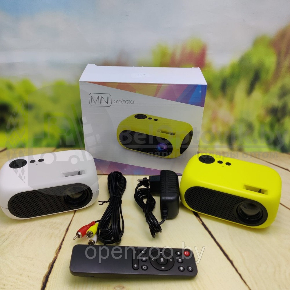 Портативный LED Проектор MINI Projector поддержка 360х640, 1920х1080 HDMI/USB Желтый - фото 5 - id-p154667332