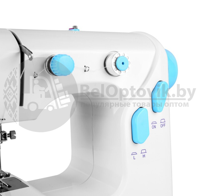Мини швейная машинка Mini Sewing Machine модель 308 (Двойная скорость, двойная строчка) - фото 3 - id-p155384585