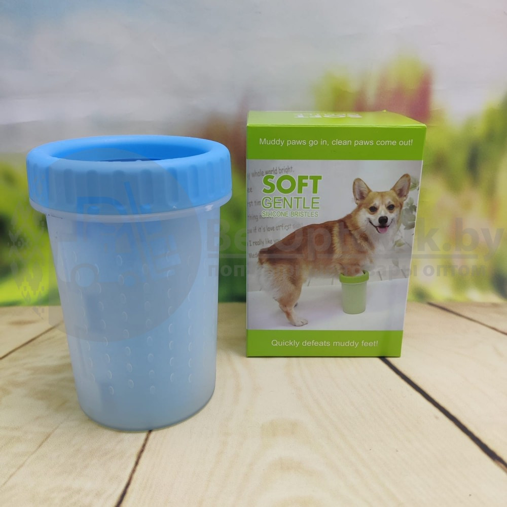 Силиконовая Лапомойка для собак и кошек Soft Gentle Зеленая для собак мелких пород, 10.5 см - фото 10 - id-p111141368
