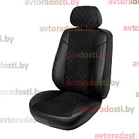 Чехлы на сиденья Peugeot 807 (2002-2012) 5 мест / 5 подг., столики / Пежо 807, черная вставка