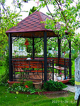 Беседка шестигранная с ковкой №3