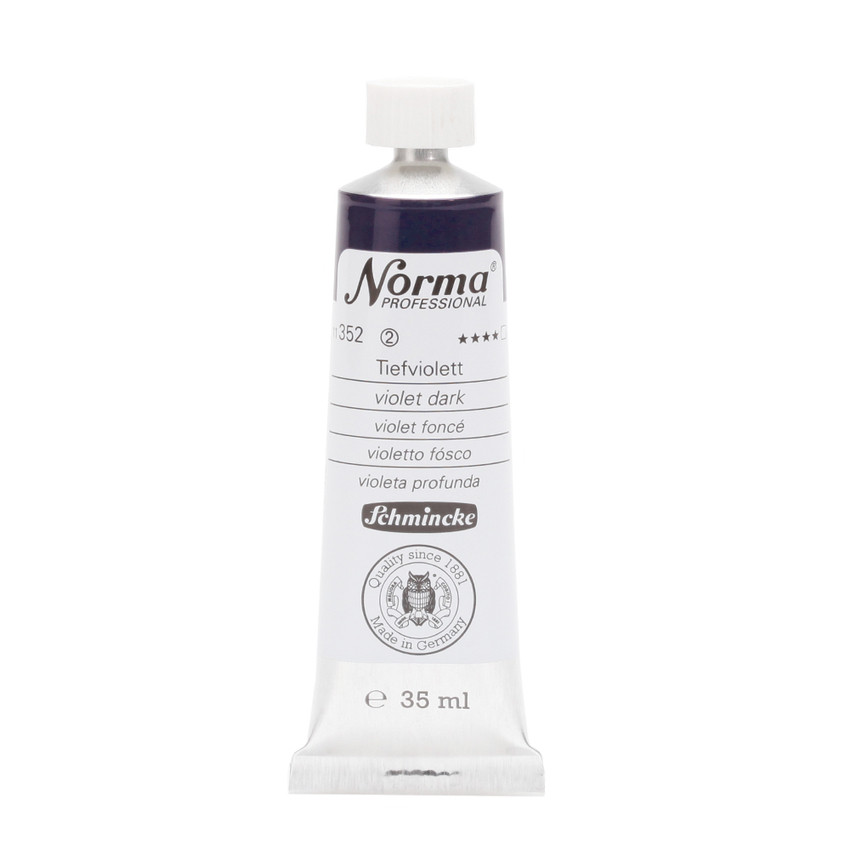 Краска масляная Schmincke Norma, туба 35 мл, фиолетовый темный, violet dark, №352 - фото 2 - id-p155433692