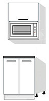 Навесной кухонный шкаф для СВЧ с нижним шкафчиком. Выбор цвета ДСП