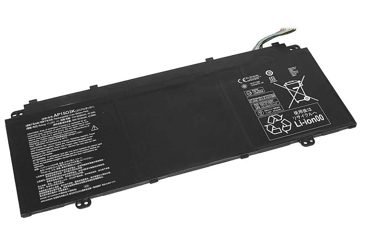 Аккумулятор (батарея) AP1503K для ноутбука Acer Aspire S5-371, 11.25В, 4030мАч