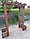 Пергола-арка садовая из массива сосны "Гранада Люкс" с цветниками, фото 2