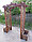 Пергола-арка садовая из массива сосны "Гранада Люкс" с цветниками, фото 3