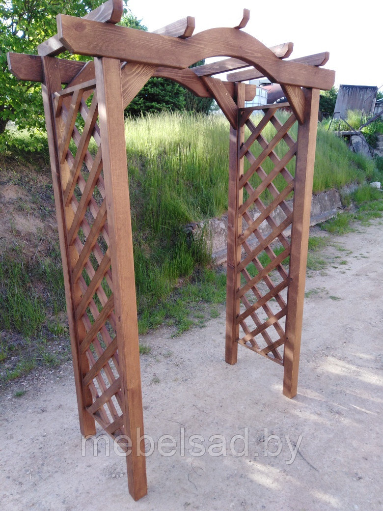 Пергола-арка садовая из массива сосны "Гранада" - фото 2 - id-p122914645