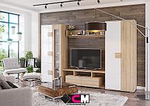 Тумба ТВ 111 Афина (сонома и белый глянец) фабрика Стендмебель, фото 2