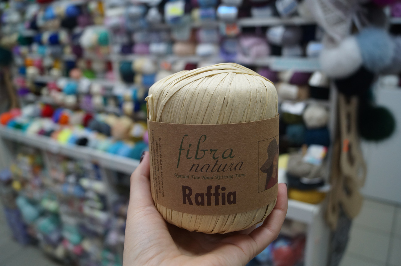 Рафия Фибра Натура (Fibra Natura Raffia) цвет 116-02 светлый беж/солома - фото 2 - id-p155448298