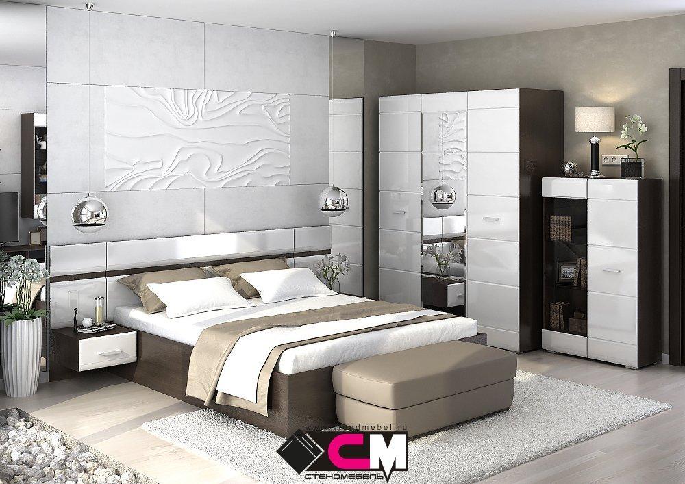 Модульная спальня Вегас 3 ( 2 варианта цвета) фабрика Стендмебель - фото 3 - id-p155449413