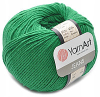 Пряжа ЯрнАрт Джинс (YarnArt Jeans) цвет 52 яр. зелень