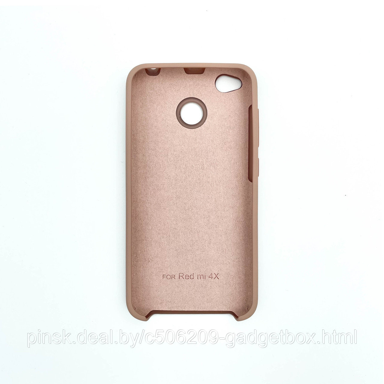 Чехол Silicone Cover для Xiaomi Redmi 4X, Песочно-розовый - фото 2 - id-p154459717