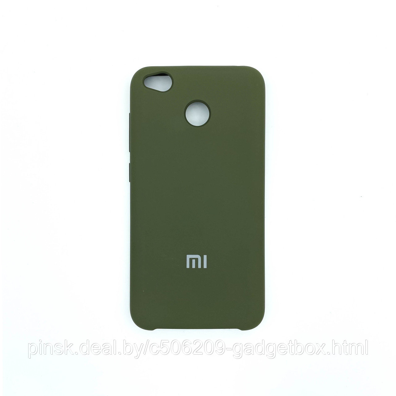 Чехол Silicone Cover для Xiaomi Redmi 4X, Темно-оливковый - фото 1 - id-p154459721