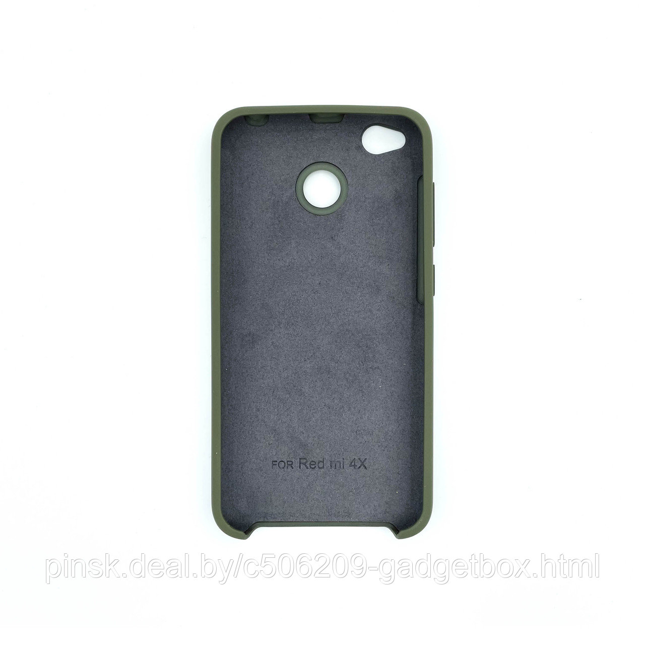 Чехол Silicone Cover для Xiaomi Redmi 4X, Темно-оливковый - фото 2 - id-p154459721