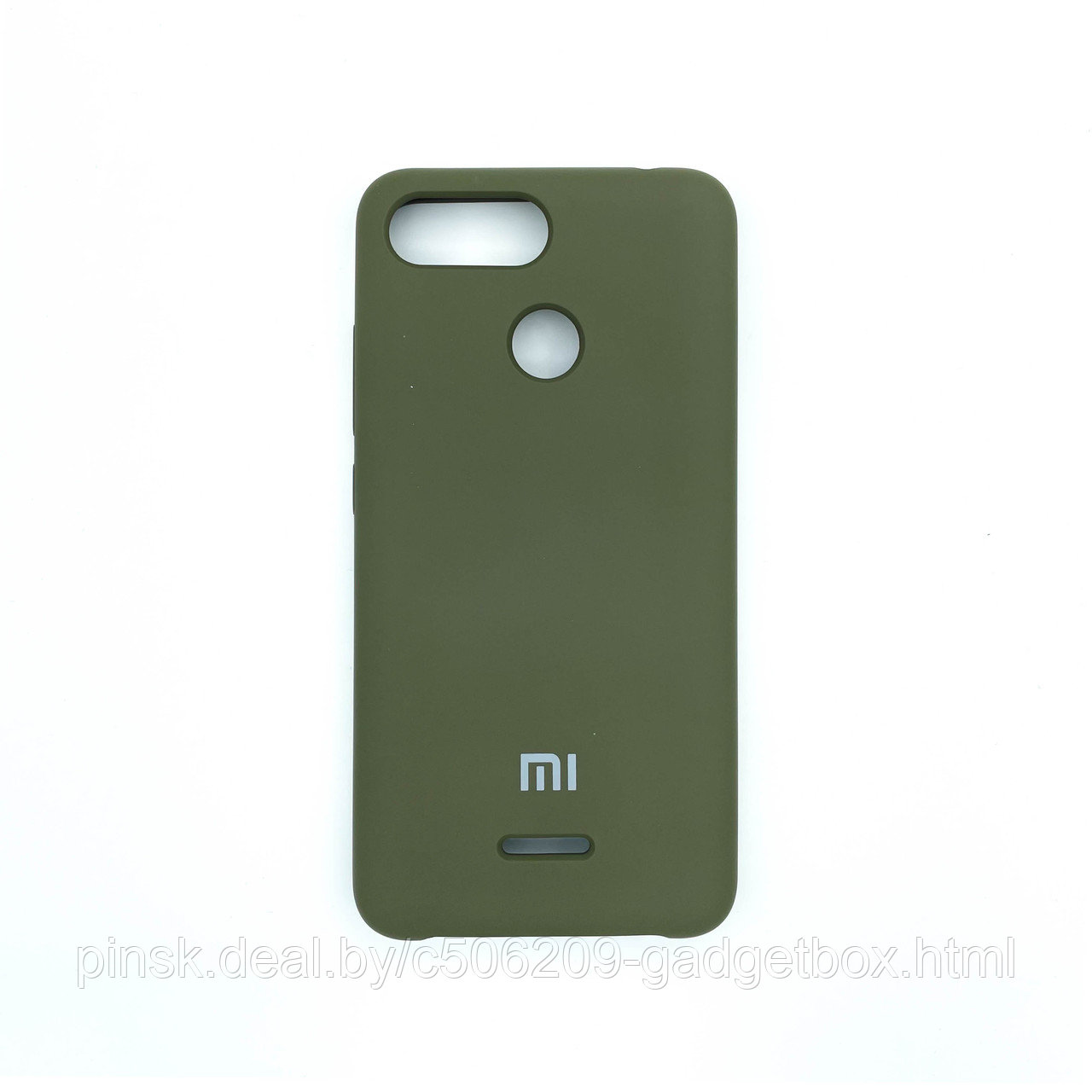 Чехол Silicone Cover для Xiaomi Redmi 6, Темно-оливковый - фото 1 - id-p154459738