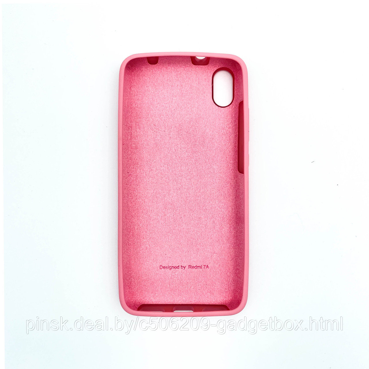 Чехол Silicone Cover для Xiaomi Redmi 7A, Нежно-розовый - фото 2 - id-p154459749
