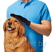 Массажная перчатка - щетка для вычесывания животных True Touch, фото 2