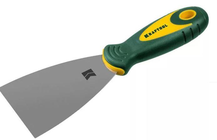 Шпательная лопатка KRAFTOOL с 2-компонент ручк, профилиров нержав полотно, 75мм