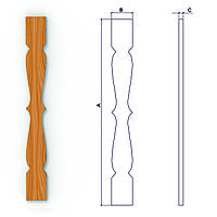 Прорезная балясина Б-1