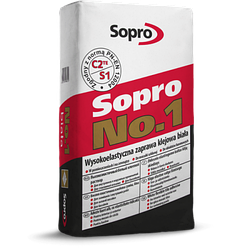 Высокоэластичный, деформируемый клеевой белый раствор Sopro №1/996