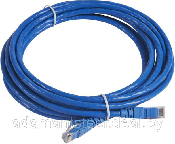 Патч-корд RJ45 UTP 5м кат.6 голубой - фото 1 - id-p138604973