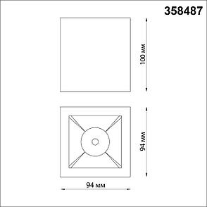 358487 OVER NT20 000 черный/золото Светильник накладной IP20 LED 4000K 10W 220V RECTE, фото 2