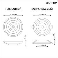 358602 OVER NT21 000 белый Светильник накладной светодиодный IP20 LED 4000K 25W 85-265V TRIN