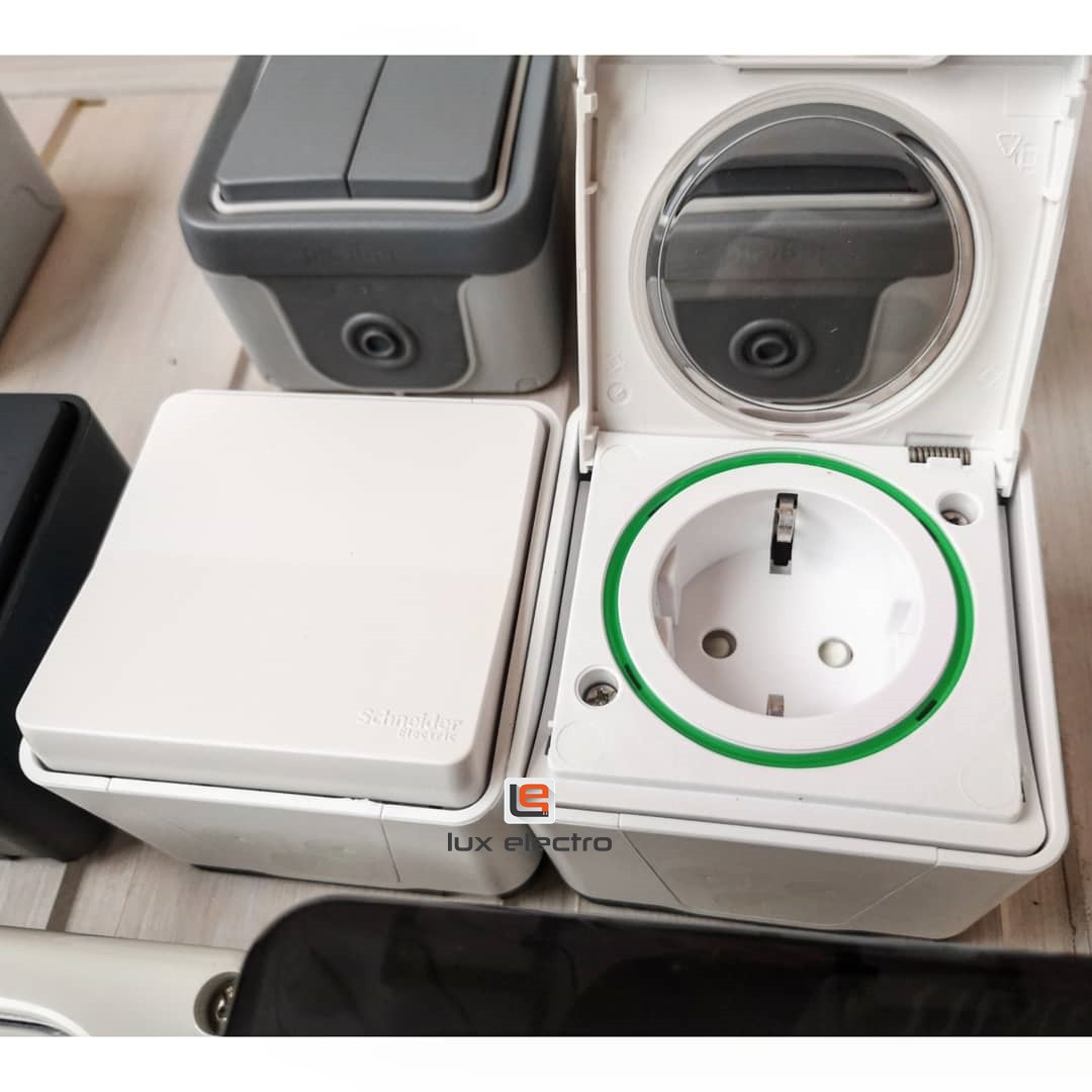 Кнопочный выключатель открытой установки MUREVA S Schneider electric, белый, IP55 - фото 7 - id-p155513056