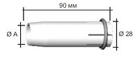 Газовое сопло цилиндрическое 23*90*28 №145.0048 для RB 61 GD (610 D)