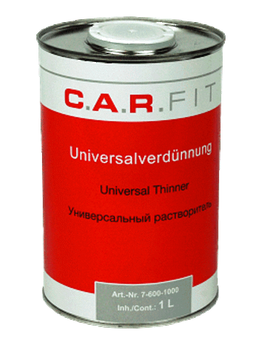 Разбавитель CAR FIT универсальный для красок, лаков, грунтов, металлическая банка 1л