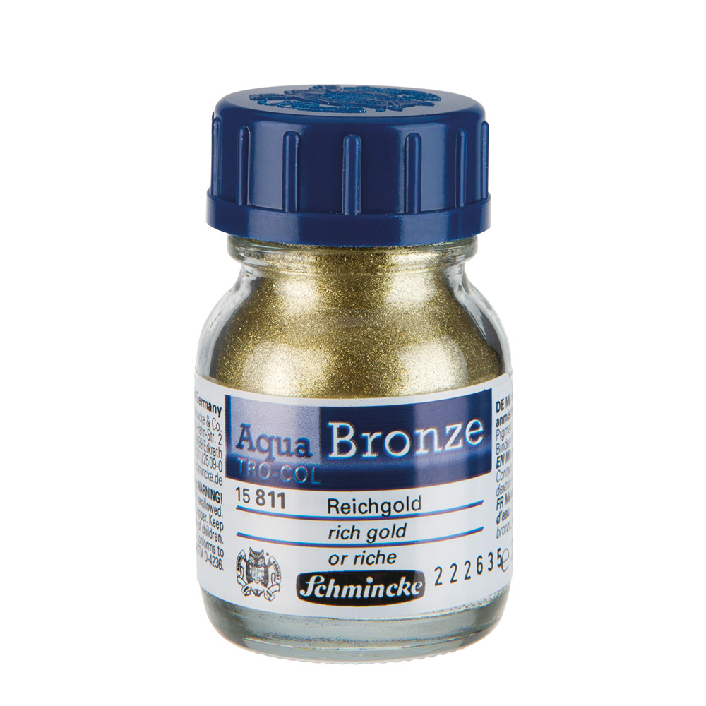 Металлический пигмент для акварели Schmincke Aqua Bronze Powder, rich gold, №811, 20 мл