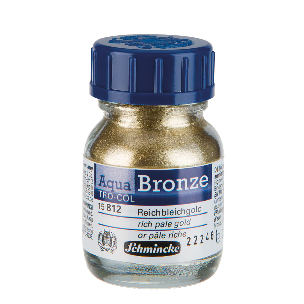 Металлический пигмент для акварели Schmincke Aqua Bronze Powder, rich pale gold, №812, 20 мл - фото 1 - id-p155541224